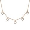 Sterling silver necklace with premium CZ diamond heart details