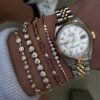 Tennis bracelet with Premium CZ diamond stones all around