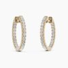 925 Sterling Silver Diamond Huggie Earrings