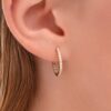 925 Sterling Silver Diamond Huggie Earrings - Image 4