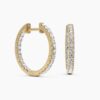 925 Sterling Silver Diamond Huggie Earrings - Image 5