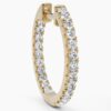 925 Sterling Silver Diamond Huggie Earrings - Image 6