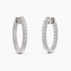 925 Sterling Silver Diamond Huggie Earrings - Image 8