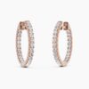 925 Sterling Silver Diamond Huggie Earrings - Image 9