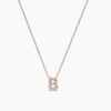 925 Sterling Silver Diamond Initial B Necklace - Image 6