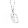 925 Sterling Silver Diamond Initial C Dangle Pendant Necklace - Image 3