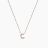 925 Sterling Silver Diamond Initial C Necklace - Image 6