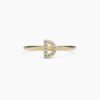925 Sterling Silver Diamond Initial D Ring