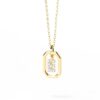 925 Sterling Silver Diamond Initial E Dangle Pendant Necklace - Image 2