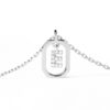 925 Sterling Silver Diamond Initial E Dangle Pendant Necklace - Image 3