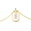 925 Sterling Silver Diamond Initial E Dangle Pendant Necklace - Image 4
