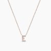 925 Sterling Silver Diamond Initial E Necklace - Image 6