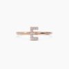 925 Sterling Silver Diamond Initial E Ring - Image 7