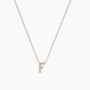 925 Sterling Silver Diamond Initial F Necklace - Image 6
