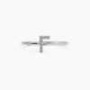 Personalised F ring with polished letter detail