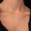 Initial G necklace featuring Premium CZ Diamond stones