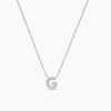 Compact 7.3mm by 5.0mm initial G pendant necklace