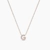 Simple letter G necklace in 925 sterling silver