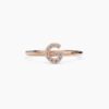 925 Sterling Silver Diamond Initial G Ring - Image 7