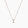 Sterling silver necklace featuring a clean initial I design