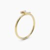 925 Sterling Silver Diamond Initial I Ring - Image 2