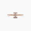925 Sterling Silver Diamond Initial I Ring - Image 7