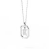 925 Sterling Silver Diamond Initial K Dangle Pendant Necklace