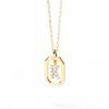 925 Sterling Silver Diamond Initial K Dangle Pendant Necklace - Image 2