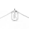 925 Sterling Silver Diamond Initial K Dangle Pendant Necklace - Image 3