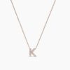 925 Sterling Silver Diamond Initial K Necklace - Image 6