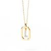 925 Sterling Silver Diamond Initial L Dangle Pendant Necklace - Image 2