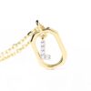 925 Sterling Silver Diamond Initial L Dangle Pendant Necklace - Image 4