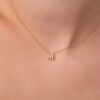 925 Sterling Silver Diamond Initial Necklace - Image 3