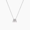 925 Sterling Silver Diamond Initial Necklace - Image 9
