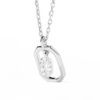 925 Sterling Silver Diamond Initial O Dangle Pendant Necklace - Image 3
