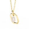 925 Sterling Silver Diamond Initial O Dangle Pendant Necklace - Image 4