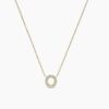 925 Sterling Silver Diamond Initial O Necklace