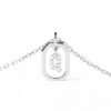 925 Sterling Silver Diamond Initial Q Dangle Pendant Necklace - Image 3