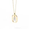 925 Sterling Silver Diamond Initial R Dangle Pendant Necklace - Image 2