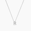 925 Sterling Silver Diamond Initial R Necklace - Image 5