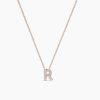 925 Sterling Silver Diamond Initial R Necklace - Image 6
