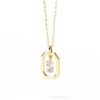 925 Sterling Silver Diamond Initial S Dangle Pendant Necklace - Image 2