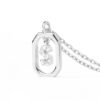 925 Sterling Silver Diamond Initial S Dangle Pendant Necklace - Image 3