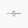 925 Sterling Silver Diamond Initial S Ring - Image 6