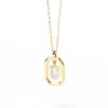 925 Sterling Silver Diamond Initial U Dangle Pendant Necklace - Image 2