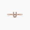 925 Sterling Silver Diamond Initial U Ring - Image 7