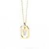 925 Sterling Silver Diamond Initial V Dangle Pendant Necklace - Image 2