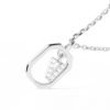 925 Sterling Silver Diamond Initial V Dangle Pendant Necklace - Image 3