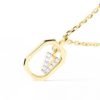 925 Sterling Silver Diamond Initial V Dangle Pendant Necklace - Image 4
