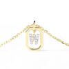 925 Sterling Silver Diamond Initial W Dangle Pendant Necklace - Image 4